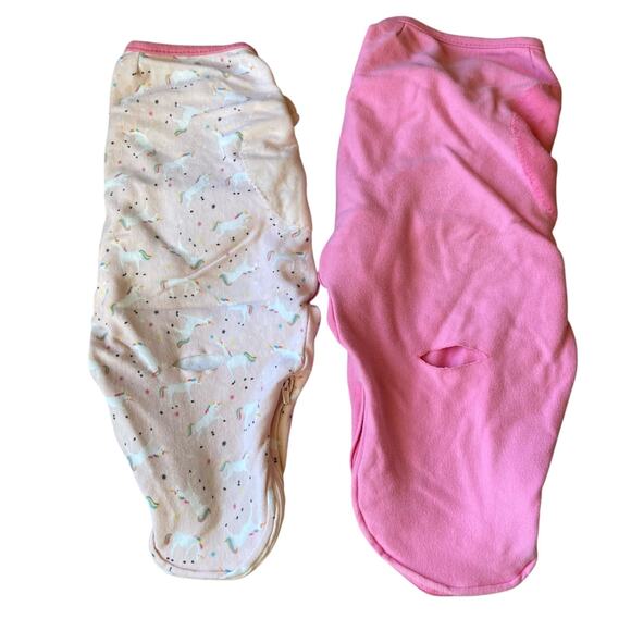 SwaddleMe Velcro Swaddles Easy Change Zipper Size Small Pink - Picture 2 of 5